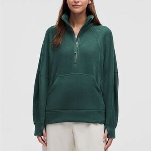 Lululemon Scuba Tumbled Fleece Funnel-Neck Half Zip - Storm Teal Size XL / XXL